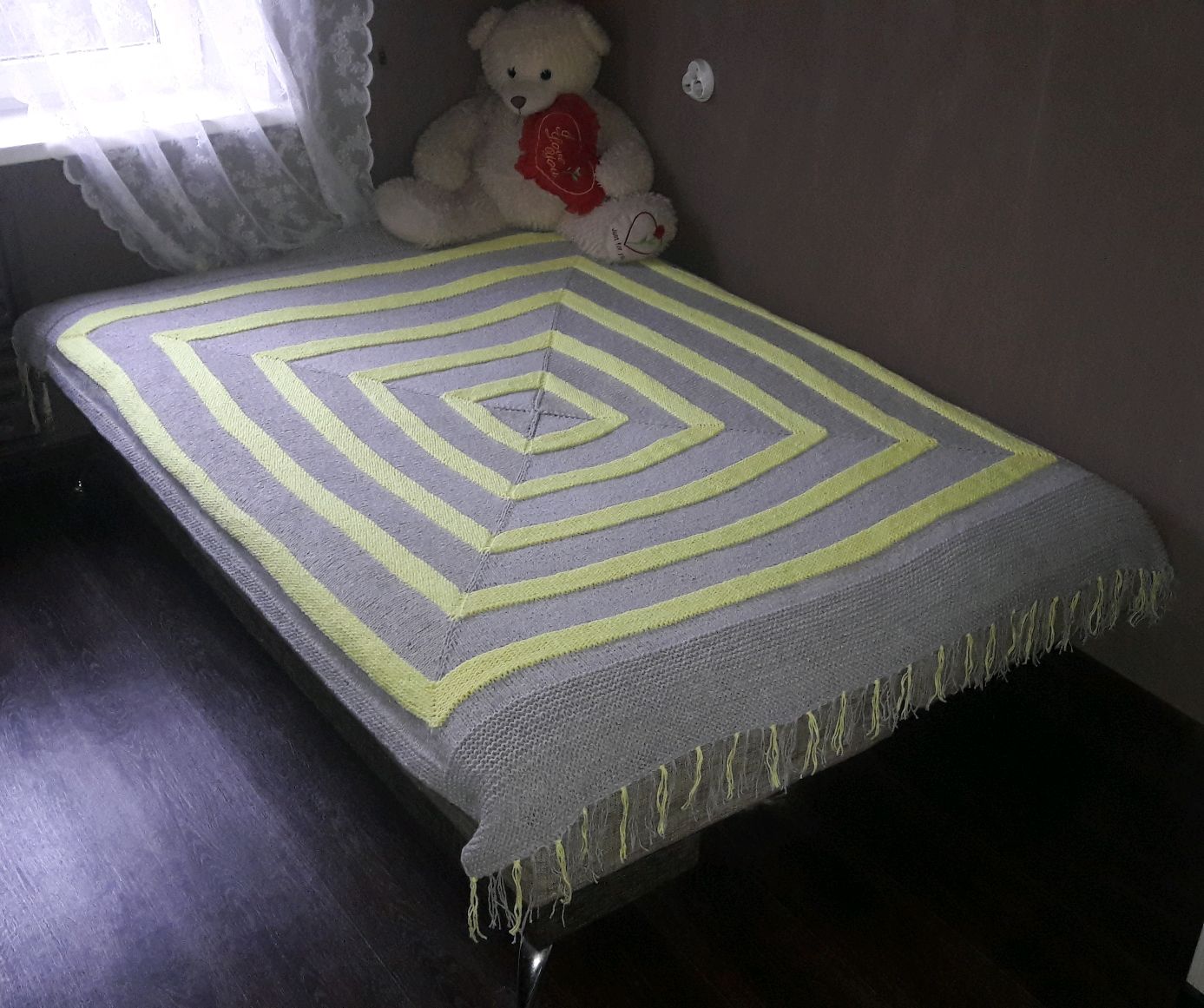 Плед ручной вязки купить в интернет-магазине Ярмарка Мастеров по цене ...