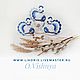 EASTER. Knitting. Easter Chicken! Gzhel! (set - 2 pcs.). Easter souvenirs. Cross stitch and beads!. My Livemaster. Фото №11