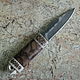 Knife 'Sax' Damascus horn stable 'VYAZ'. Knives. Artesaos e Fortuna. Online shopping on My Livemaster.  Фото №2