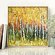 Birch trees, autumn landscape, autumn forest painting, Pictures, St. Petersburg,  Фото №1