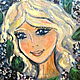 Pintura para niños con lila al óleo ' Hada y gato waska '. Pictures. Picture&miniature lacquer painting. Ярмарка Мастеров.  Фото №4