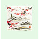 Ветка сакуры с видом на гору Фудзи, Картины, Санкт-Петербург,  Фото №1