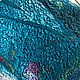 Войлочная шапка бини с шёлком "Turquoise garden". Шапки. Ковылина Анна. Ярмарка Мастеров.  Фото №4