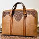 Bag for documents and laptop made of genuine leather, Brief case, Orenburg,  Фото №1