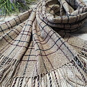 Men's plaid tweed scarf