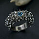 Silver ring with natural topaz stone. Ring in sterling silver, Rings, St. Petersburg,  Фото №1