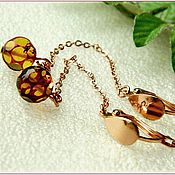 Украшения handmade. Livemaster - original item amber. Earrings 