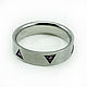 Order Titanium ring with triangles and stones. asgdesign. Livemaster. . Rings Фото №3