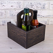Для дома и интерьера handmade. Livemaster - original item Stand for condiments and napkins 125mm dark oak. Handmade.