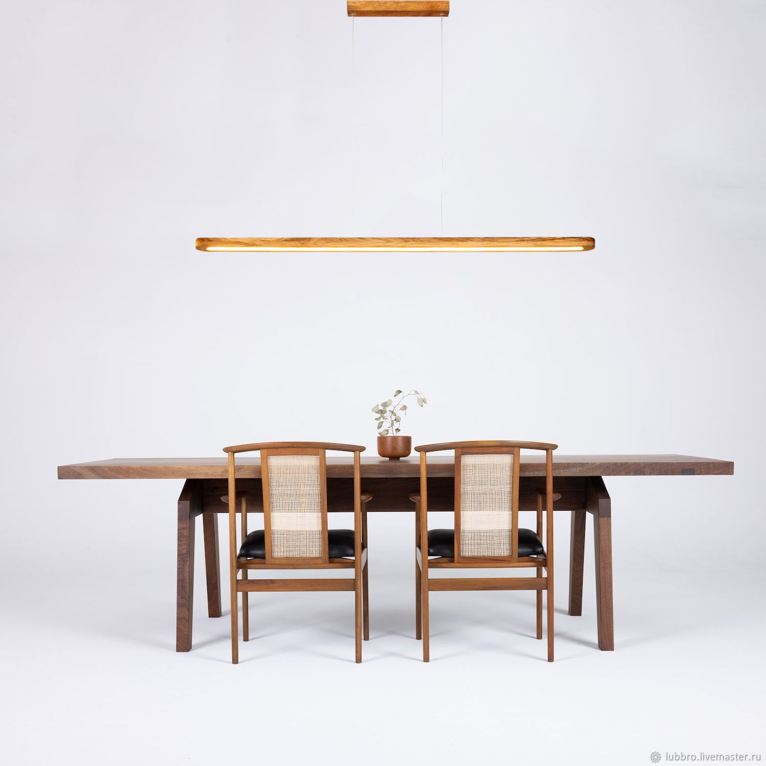 Светодиодная люстра из массива дуба Lime, Деревянный светильник в ...