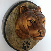 Сувениры и подарки handmade. Livemaster - original item Lion - decorative panels of wood. Handmade.