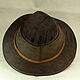 Suede flat brim trilby hat TRL-14. Hats1. Bluggae Custom Headwear. My Livemaster. Фото №4