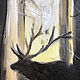 Order Deer, forest painting, landscape, 20h20. myfoxyart (MyFoxyArt). Livemaster. . Pictures Фото №3