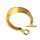 Leather bracelet 'Caramel' gold bracelet, leather bracelet. Cord bracelet. Irina Moro. My Livemaster. Фото №5