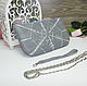 Gray-silver clutch-snowflake, Clutches, Moscow,  Фото №1