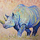 The picture with the rhinoceros oil on canvas, Pictures, Voronezh,  Фото №1