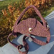 Сумки и аксессуары handmade. Livemaster - original item Crossbody bag: Knitted from melange polyester cord. Handmade.