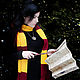 Order Scarf Harry Potter Gryffindor knit scarf Harry Potter. HappyFingers Movie store (happyfingers). Livemaster. . Scarves Фото №3