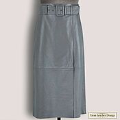 Одежда handmade. Livemaster - original item Vitalia Maxi skirt made of genuine leather/suede (any color). Handmade.