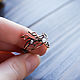 Delicado anillo de cuarzo rosa de ramita de estilo elfo. Rings. Strangell Jewelry. Ярмарка Мастеров.  Фото №5