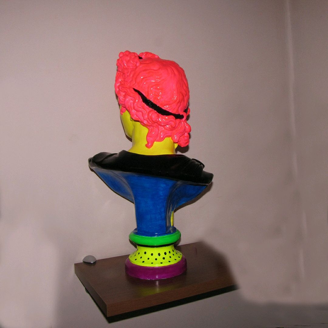 Глянцевый гипсовый бюст Аполлона раскрашенный в стиле поп-арт(pop-art ...