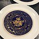 Plates cobalt, gilt, 7 PCs., GDR, rarity!. Decorative vintage plates. 'Gollandskaya Vest-Indskaya kompaniya'. Интернет-магазин Ярмарка Мастеров.  Фото №2