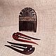 Order Hair wooden comb micromosaic inlay, set accessories. Wooden combs inlay Hanto&Dokimo. Livemaster. . Combs Фото №3