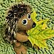 Hedgehog with Camomile. Felted Toy. Felted toys - WoolenTone. My Livemaster. Фото №4
