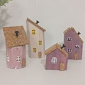 Для дома и интерьера handmade. Livemaster - original item Houses set of 4 pcs spring houses. Handmade.