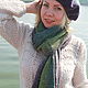Order Set of beret and scarf 'Lavender field' purple. WoolenHatWithFlowers. Livemaster. . Headwear Sets Фото №3