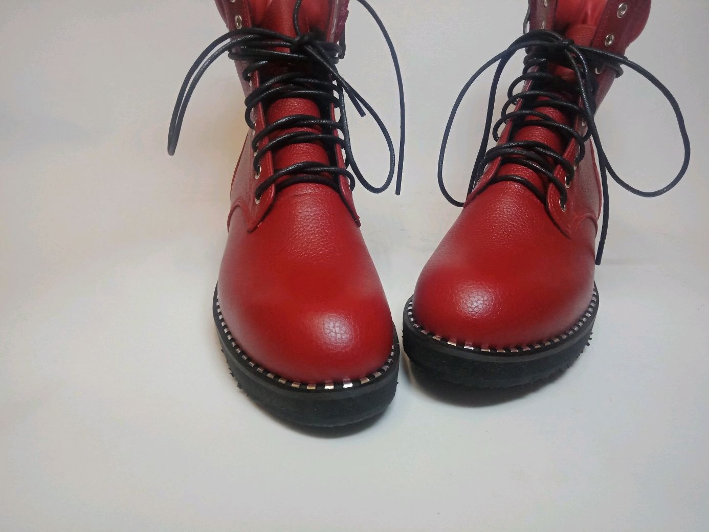 red high boots