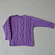 Sweaters & Jumpers: Light purple jumper with braid pattern. Sweaters and jumpers. 4 children-baby. Online shopping on My Livemaster.  Фото №2