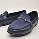 Order Handmade loafers, suede leather, blue color. SHOES&BAGS. Livemaster. . Moccasins Фото №3