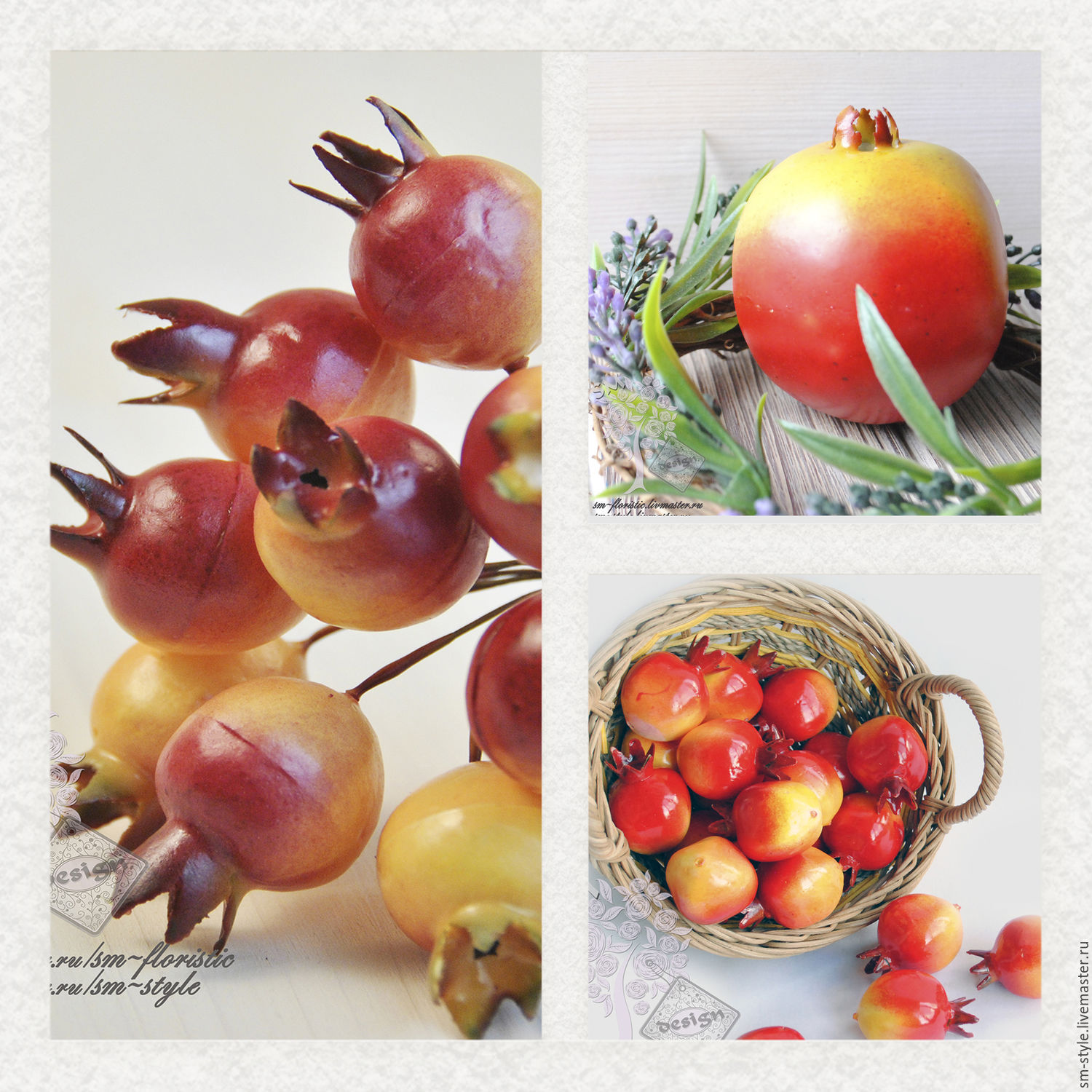 Гранат декоративный (3 вида) в интернет-магазине на Ярмарке Мастеров ...