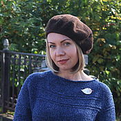 Комплект шапочка с цветком и шарф-снуд "Загадочная осень"