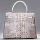 Order Women's bag made of genuine Siamese crocodile leather IMA0514WE1. CrocShop. Livemaster. . Classic Bag Фото №3