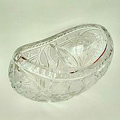 Винтаж handmade. Livemaster - original item Crystal vase for salads. Handmade.