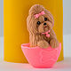 Silicone mold for soap 'the Little dog 3 3D', Form, Shahty,  Фото №1
