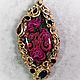  Pendant with roses Lacquer miniature. Pendant. Olesy Losygina. Online shopping on My Livemaster.  Фото №2