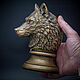 Wolf sculpture, figurine table animal head, Sculpture, Vologda,  Фото №1