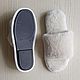 White sheepskin Slippers for women 'Stripe'. Slippers. Warm gift. Online shopping on My Livemaster.  Фото №2