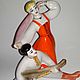 Porcelain figurine 'Dance with balalaika', SHK Sochi, Vintage interior, Mogilev-Podolsky,  Фото №1