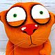 can't sleep.. Plush soft toy ginger cat with a cigarette. Stuffed Toys. Dingus! Funny cats and other toys. Online shopping on My Livemaster.  Фото №2