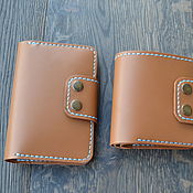Сумки и аксессуары handmade. Livemaster - original item Wallet and passport cover made of leather. Handmade.
