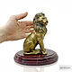Guardian bronze lion, jasper symbol of the year 2022, Sculpture, Moscow,  Фото №1