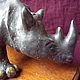 Черный носорог на подставке, Статуэтки, Москва,  Фото №1