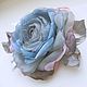 FABRIC FLOWERS. Chiffon rose ' Watercolor '. Brooches. fioridellavita. My Livemaster. Фото №4