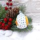 Заказать Колобок ватная ёлочная игрушка. Рита Соловьева (Волшебная лавка) (rita-soloveva). Ярмарка Мастеров. . Елочные игрушки Фото №3