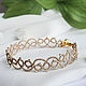 Order Gold braided Bracelet, elegant thin frivolite Bracelet. moonlace. Livemaster. . Braided bracelet Фото №3