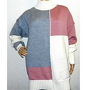 Одежда handmade. Livemaster - original item Knitted Tunic Colorblock. Handmade.